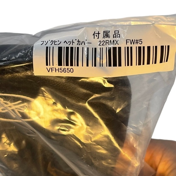 NEW Yamaha RMX VD Fairway 5W Black Faux Leather & Logo Embroidered Headcover. - Picture 5 of 5